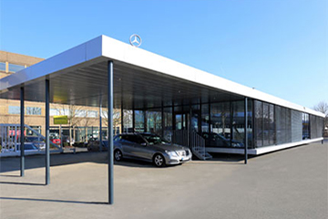 Referenz Pavillonbau Autohaus